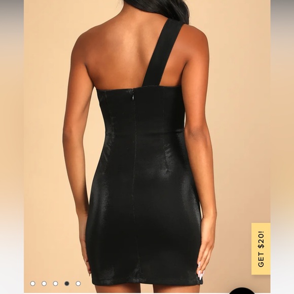 One Shoulder Asymmetrical Mini Dress - Picture 3 of 7